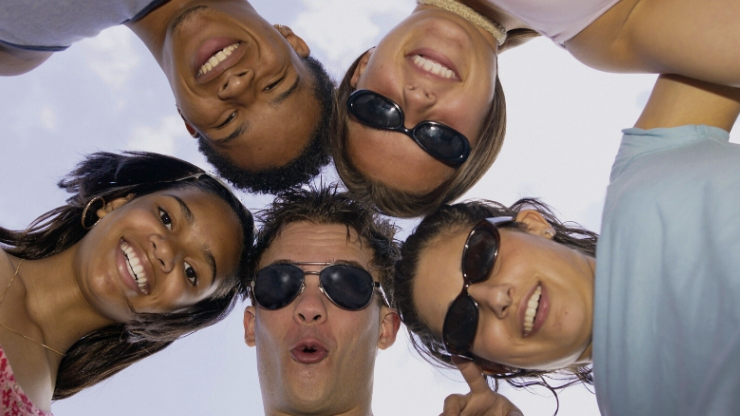 Teens in a circle